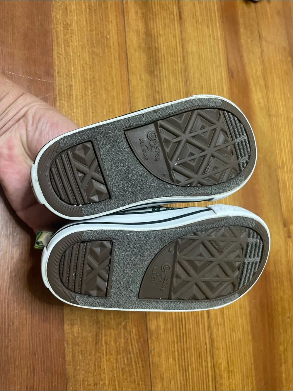 Converse Toddler Velcro Sneakers with Multicolor Dinosaur Print Size 6